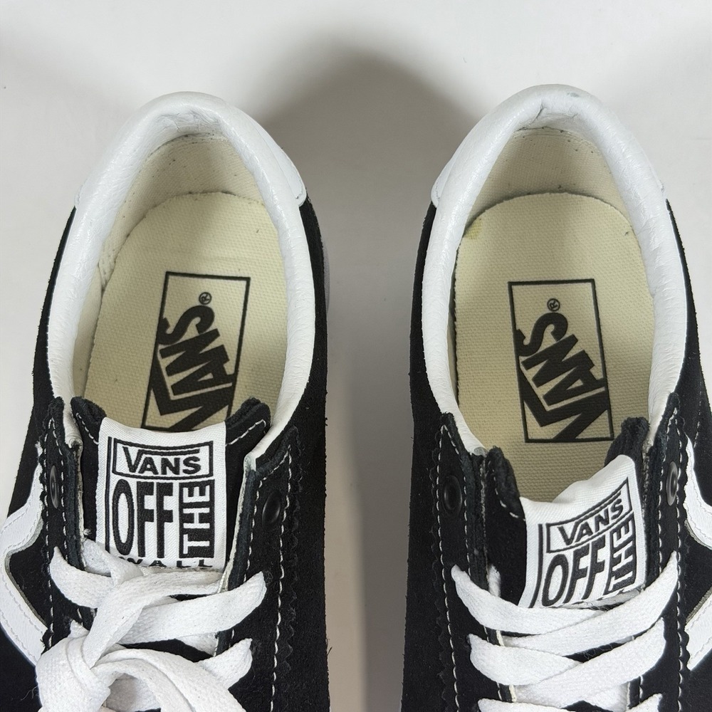 Vans Size-6.5 Womens Unisex Sport Low Skate Sneakers Shoes Black/White Retro - Picture 6 of 9